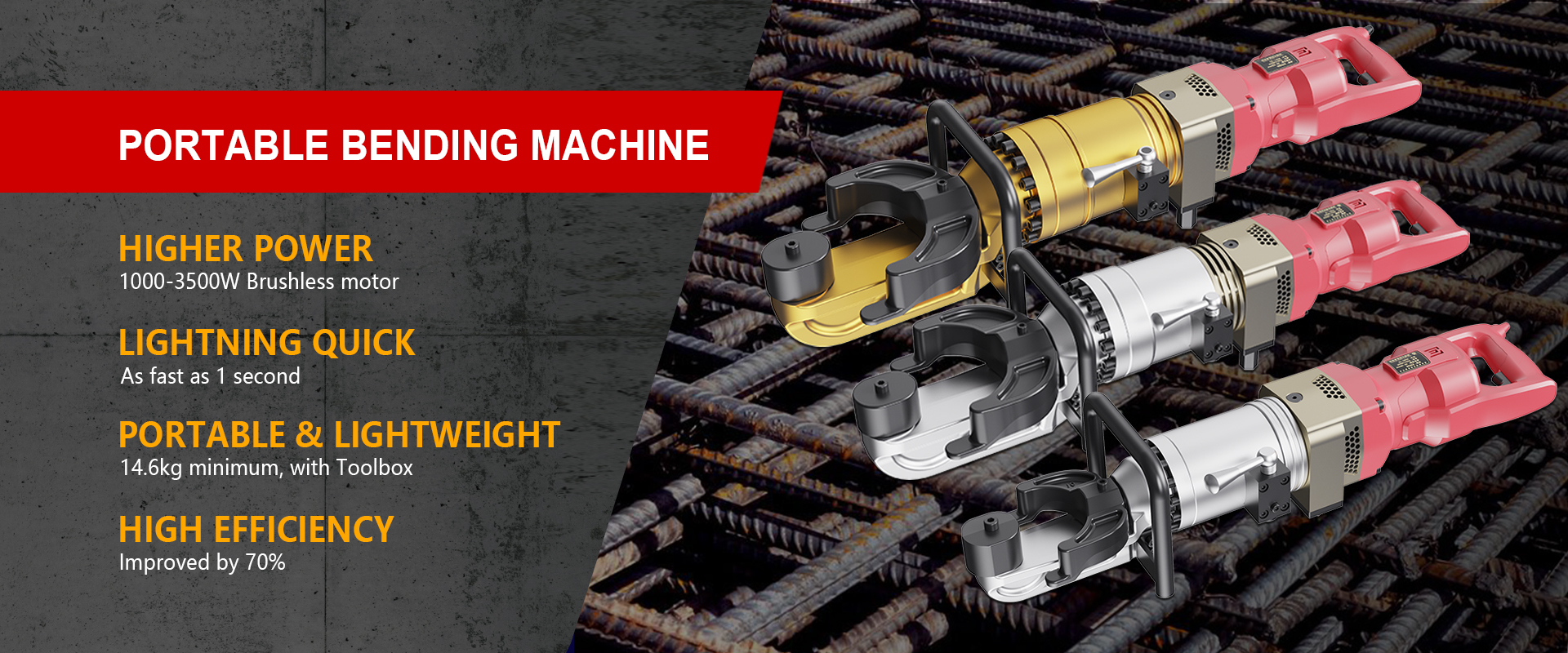 Bending machine for reinforcing steel bar