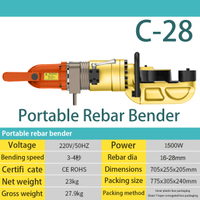 C-28 16-28mm portable reber bendr